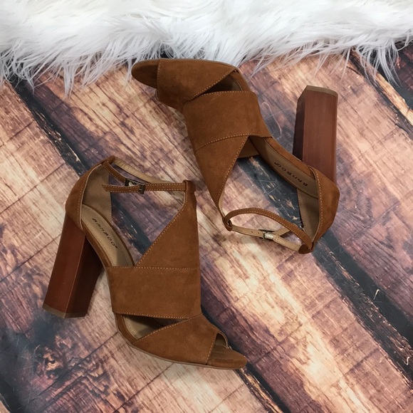Shoes - Brown Suede Like Cutout Bootie Sandals